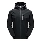 Cexiakong Regenjacke Herren Leicht Wasserdicht Faltbare Warm Trachtenjacke Softshelljacke Bequem Arbeitsjacke Weich Trekking Jacke Skijacke Windstopper Funktionsjacke Wasserabweisende Sportjacke