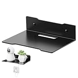 Wandmontierter Kamerahalter – Kabellose Lautsprecherablage, Verstellbare Medienhalterung | Edelstahlregal In Kleinen, Mittelgroßen Und Großen Größen, Robustes Lastdesign, Schwarze AV-Aufbewahrungsplat