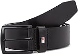 Tommy Hilfiger Herren Gürtel Denton Matte 3.5 Ledergürtel, Schwarz (Black), 95