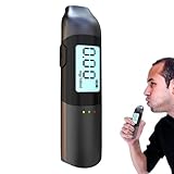 Professioneller Alkoholtester - Präziser Alkoholgebläse Alkoholtester - Kontaktloser Alkoholtester zum Fahren, tragbarer hochpräziser Alkoholtester mit digitalem LED-Bildschirm