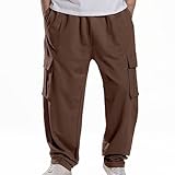 Herren Grosse Grossen Ubergrossen Menswear L8XL Jogginghose, Basic, gerade geschnitten, Basic Fit Herren Hose Schwarz Weiße Baggy Hose Herren Jogger Pants Herren Elegant