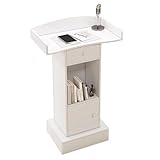 Tragbarer Podiumständer aus Holz mit Aufbewahrung, bodenstehender Rednerpult für Veranstaltungen, Mikrofonhalter, Konferenzempfang, Hochzeit, Rede, Büromöbel