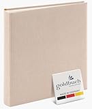 goldbuch 24605 Fotoalbum Summertime Trend 2, Fotobuch mit 60 weißen Seiten mit Pergamin Trennblätter, Erinnerungsalbum mit Leinen Einband, Foto Album zum Einkleben, Beige, 25 x 25 x 4 cm