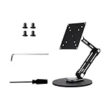 YUGSHNKFC Tragbarer Monitor Pad Ständer Mit Faltbarem Arm Und 360-Grad Drehung Tablet Unterstützung Display Gelenkarm Metallständer Für Bildschirm