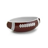 40YARDS American Football Schüssel/Schale in American Football Form (Größe: XXL, maßstabsgetreu, 28 cm Länge) aus Keramik mit erhabener, fühlbarer Naht