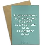 Mr. & Mrs. Panda Grußkarte Spruch Programmierer Codeflüsterer - Geschenk, Computersprache, Klappkarte, Berufe, Informatik, Geburtstagskarte,