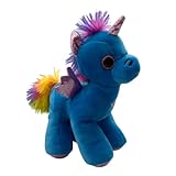 Landahl & Baumann PlüschEinhorn 20 cm – Kuscheltier Rosa Einhorn, Weiches Stofftier für Kinder, Geschenkidee (Blau)