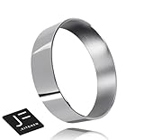 JF.kitchen® | NEU: 6 Serviettenringe aus hochwertigem Edelstahl Ø - 4cm (Silber, glänzend)