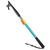 KOMCLUB Teleskop-Bootshaken Aluminium Teleskop-Bootshaken leuchtendes Design, rostbeständiges Design, langlebig,stark, Schubstange zum Anlegen (Blau, 128cm)
