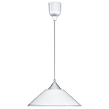 Trio Pendelleuchte, E27 max.60W, Ø 30cm, Länge 125cm, Riefenglas weiß