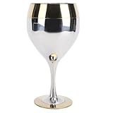 Fockety Weinglas aus Edelstahl 304, 350 Ml Fassungsvermögen, Unzerbrechliches Weinglas, Weinkelch mit Goldrand, Weingläser für Reisen, Camping, Pool, Outdoor-Events, Hochzeiten,