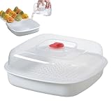 Zestivra Dampfgarer für Wellen, quadratischer Dampfkorb für die Küche, Heizschale mit Deckel | für, Brot, Reis, Fisch, Lebensmittel für