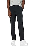 Amazon Essentials Herren Legere Stretch-Chinohose mit klassischer Passform, Schwarz, 42W / 32L