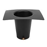 Fockety Regenketten-Dachrinnenadapter, Innendurchmesser 2 Zoll, schwarz pulverbeschichteter Regenkettenadapter aus Aluminiumlegierung für Dachrinnen-Regenketten, 5,1 x 3,7 Zoll