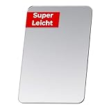 MAGATI Handspiegel - doppelseitiges, ultraflaches, kompaktes Spiegel aus Kunststoff für Geldbörse und Tasche, kleines Kosmetikspiegel, Schminkspiegel 8x5.5cm, 1 Stück