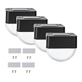 OSALADI 4 Pcs Solar Panel Schwarz Kunststoff Solar Lichter Im Freien Für Zaun LED Solar Licht LED Wand Lampe Boden Lampe