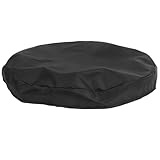 DECHOUS Wetterfeste Runde Feuerstellen abdeckhaube aus Robustem Oxford gewebe mit Zugkordel für Sicheren Sitz Wetterbeständig und Platzsparend für Outdoor Bbq und Gartenmöbel