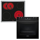 Bosch HND211AB1, Einbauherd-Set, Bestehend aus HEF010BA0 Herd, 60 x 60 cm, 3D Heißluft, 3-fache Türverglasung & NKN645GA2E Elektrokochfeld, Erweiterbare Bräterzone, Restwärmeanzeige, Edelstahlrahmen
