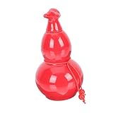 LOORGVEL Keramik Teedose Rot Luftdicht Versiegelter Haushalts Pulverbehälter für Teeaufbewahrung und Vielseitige Lagerung Kompakt für Küche und Teegenuss