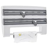 Wandrollenhalter Küche HIPS Wandmontage Schneidabroller 39x10x24cm Rollenhalter Küche Rechteckig Alufolienspender und Frischhalte für Hause, Dessertläden