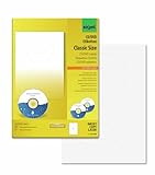 SIGEL LA526 CD-/DVD-Etiketten selbstklebend, bedruckbar, weiß, blickdicht, 100 Etiketten = 50 Blatt, mit Zentrierhilfe, ClassicSize 41 mm Innenloch