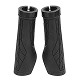 1 Paar Fahrradgriffe, Schwarze Lenkergriffe, Gummi, rutschfest, ergonomischer Komfort, einfache Installation von Fahrradteilen für Fahrräder