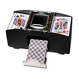 Moaobooh Kartenmischer 2 Deck，Automatischer Kartenmischmaschine Elektrische, batteriebetrieben Spielkarten-Shuffler für Home Party Club Bridge-Pokerspiele