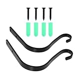 OSALADI 2 Stück Vintage Eisen Wandhaken für Pflanztöpfe Laternen Windspiele Gebogener Pflanzenhalter für Innen Außen Garten Aufhängehalterung