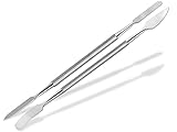 Premium Universal-Spatel Doppelspatel Set 2-Teilig Gelspatel Salbenspatel Doppelinstrument Laborspatel
