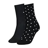 Tommy Hilfiger Damen Damensocken Mit Punkten Von Socken, Schwarz, 39-42 EU