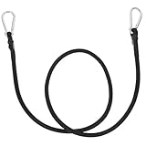 TOBBOMEY Elastisches Bungee Seil mit Karabinerhaken Strapazierfähiger Spanngurt aus Polyester rutschfest als Motorrad Gepäckgurt Elektrorad Ladungssicherung Outdoor Transporthilfe