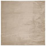 vidaXL Teppich, Wohnzimmerteppich Kurzflor Weich Waschbar, Moderner Teppich für Wohnzimmer Schlafzimmer, Flauschig Einfarbig rutschfest, Sandfarben 120x120cm