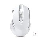 PINKCAT Kabellose Maus, 2.4G DPI Einstellbar Kabellos 6 Tasten Anpassbare Seitentasten, Wireless Mouse mit USB Empfänger, 3 DPI-Pegel Einstellbar für Laptop PC Computer Tablets Windows Linux