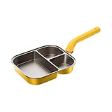 Poo4kark Tassenförmige antihaftbeschichtete -Keramik-Pfanne mit großem Fassungsvermögen verbrühsicherem für alle Induktionskochfelder (C, 41.5cm)