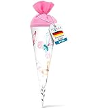 itenga Geschwister Schultüte 35cm Schmetterling mit Filzverschluss kleine Tüte Geschenkverpackung Einschulung Schulanfang