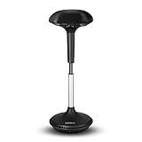 DESKSPACE Wobble Ergonomischer Sitz- & Stehhocker | Höhenverstellbarer Bürohocker & Stehhilfe mit Wipp- & Wackelfunktion | Arbeitshocker der Rücken- und Nackenschmerzen vorbeugt | 5 Jahre Garantie