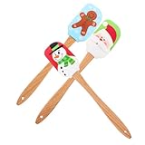 Cabilock 3St Weihnachtsspatel aus Silikon Spachtel zum Backen Kuchen Weihnachtsküchenwerkzeug silikonspachtel Weihnachts-Silikonschaber weihnachtlicher Butterschaber Butterstreuer Kieselgel