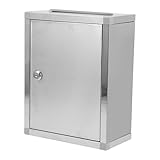 KHBUAB Abschließbarer Edelstahl Briefkasten Großformat Vorschlagskasten Beschwerdebox und Spendenbox für Büro Schule und Betrieb