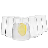 Krosno Gin-Gläser Wassergläser Weißweingläser Trinkgläser | Set von 6 | 430 ML | Avant-Garde Kollektion | Perfekt für zu Hause Restaurants und Partys | Spülmaschinenfest