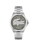 Lacoste Uhr mit DREI-Zeiger-Quarzwerk für Herren Kollektion LE Croc mit Silbernes Edelstahlarmband - 2011393