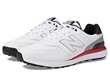 New Balance Herren 574 Greens V2 Golfschuh, Weiß/Schwarz, 47.5 EU