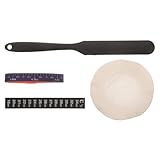 VANZACK Sauerteig Starterglas Zubehör mit Thermometerstreifen Stoffabdeckung Datum markierungsband und Schwarzem Spatel für Effiziente Fermentation zu Hause