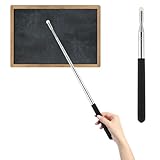 Sibba Zeigestab Ausziehbar 100cm Teleskop Zeigestab Zeigestock Lehrer Zeiger Teleskopstab mit Rutschfester Griff Whiteboard Tafel Zeiger Teleskopstock Ausziehbarer Schlagstock für Präsentation Schwarz