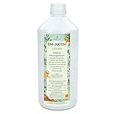 Natursache EM-aktiv Lösung | Effektive Mikroorganismen für Garten, Tierhaltung, Haushalt & Umwelt | Bodenaktivator, Geruchsentferner, Wasseraufbereiter (1 Liter, 1)