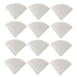 FONDOTIN 100 Stück Kaffeefilter aus Natürlichem Papier Feinfilternd Schnell Filtrierend Praktisch für DIY Kaffeezubereitung Weiß Geeignet für Handbrühkaffee und Ersatzbedarf