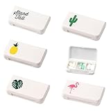 5 Stück praktische Pillendosen mit 3 Fächern für Medikamente, Vitamine und Fischöl – ideal für Reisen und täglichen Gebrauch