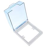 FOMIYES Außensteckdosenschutz und Stoßfest 1 Fach Steckdosenabdeckung für Badezimmer und Toilette mit Spritzwasserschutz und Kindersicherung