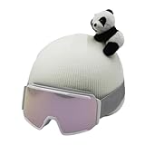 Snowboarding Helmet Cover, Soft Helmet Cover, Panda Knitted Hat, Helmet Decoration Cover, Snowboard Helmet Cover, Thick Helmet Cover for a Standout Look on The Slopes