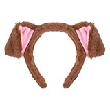 Sibba Plüsch Hund Ohren Tierohren Kopfschmuck Puppy Haarreif Welpen Cosplay Party Kostüm Kopf Zubehör Kinder Tier Haarband Haarnadel Haarschmuck für Karneval Halloween Weihnachten Maskerade Requisiten
