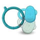Matchstick Monkey Kühlbeißring Affe Baby ab 3 Monaten – Wassergefüllte Affengesichter, Kühlschrank-geeignet, BPA-frei, FDA-Silikon, BioCote® Antibakteriell, Zahnungshilfe für Babys (blau)